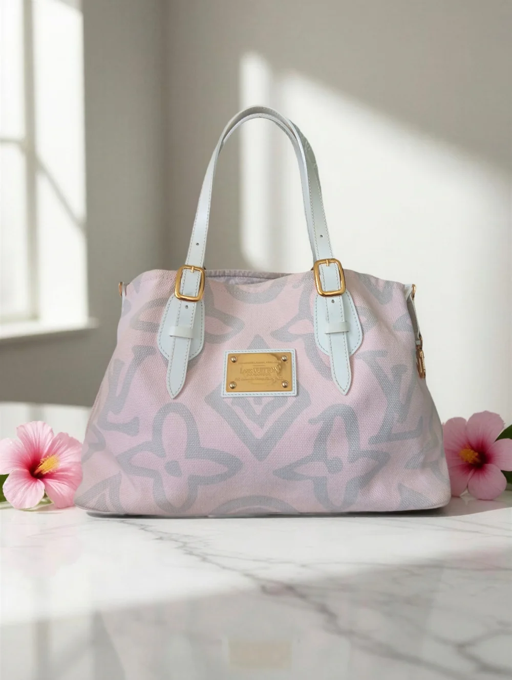 Louis Vuitton Tahitienne Cabas PM Pink Y2K Vintage Limited Edition Tote ✨ EUC - Picture 6 of 16